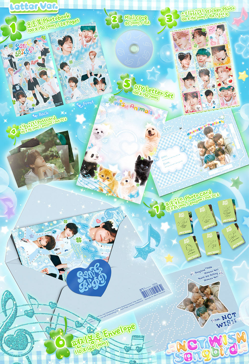NCT WISH - Single Album SONGBIRD (LETTER)