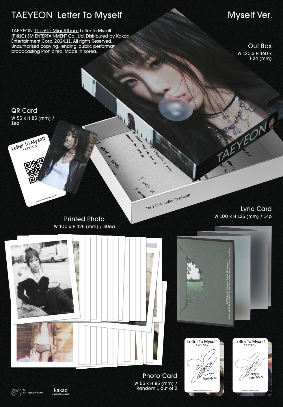 TAEYEON - 6th Mini Album 'Letter To Myself' (MYSELF Version)
