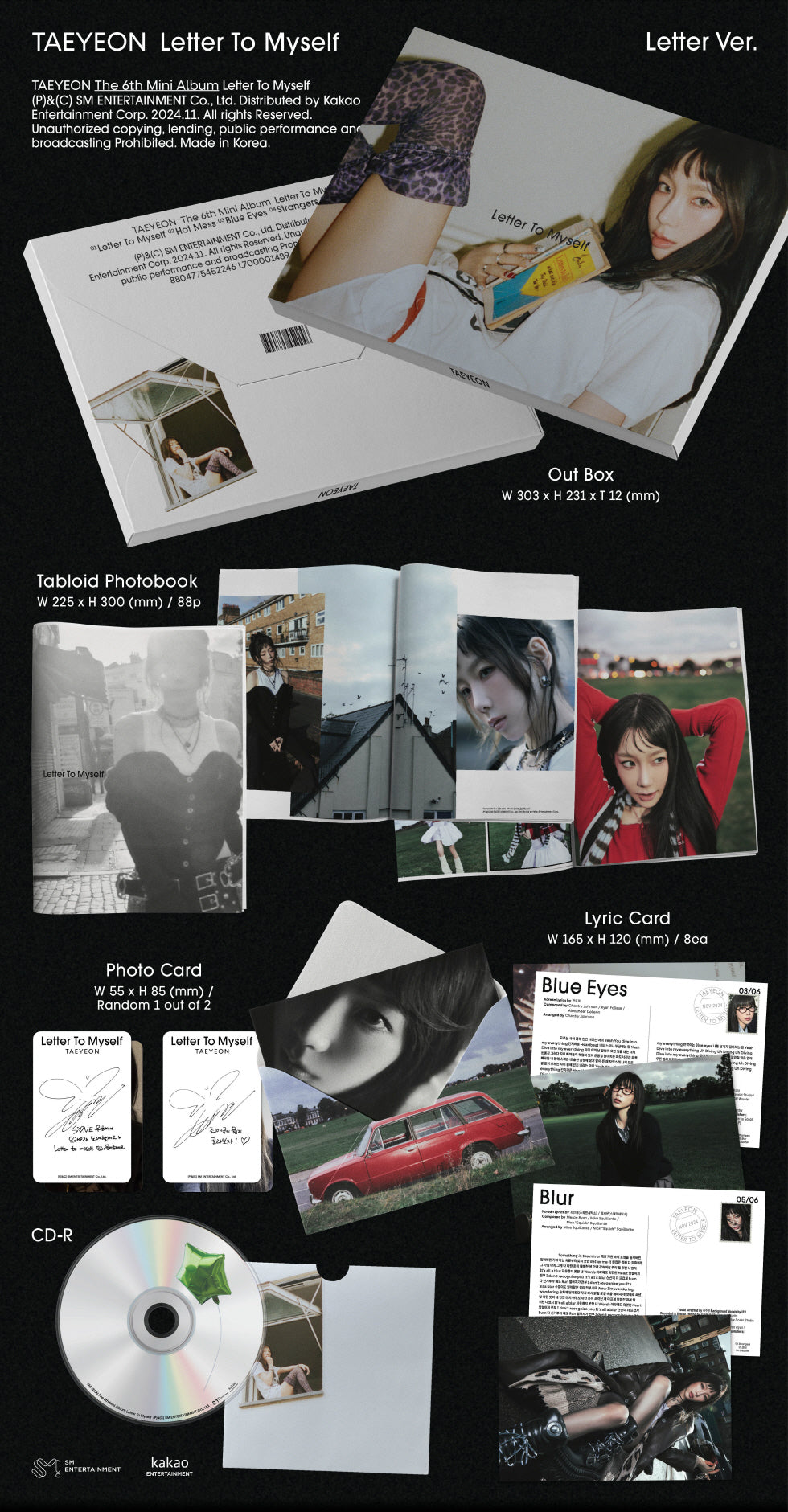 TAEYEON - 6th Mini Album 'Letter To Myself' (LETTER Version)