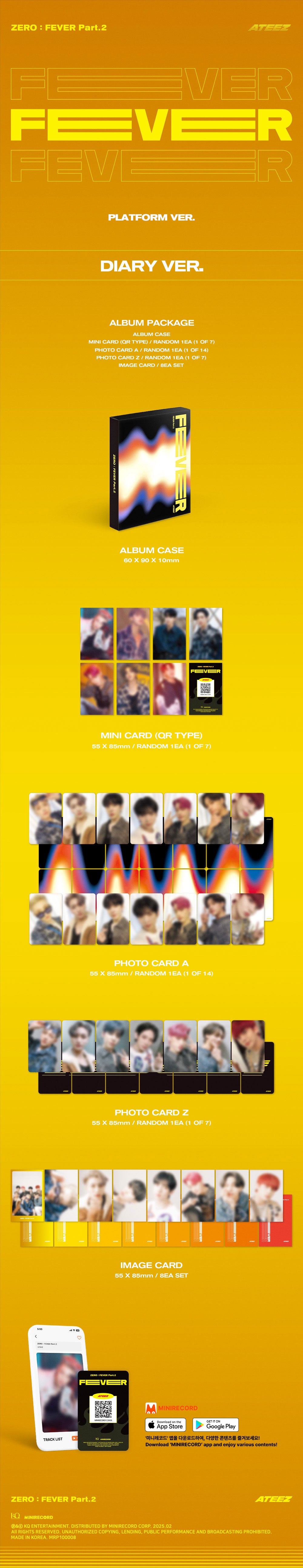 ATEEZ zero:fever part.2 全形態セット (最終値下げ) ZERO : FEVER Part 2」の正規日本輸入盤、最速予約開始