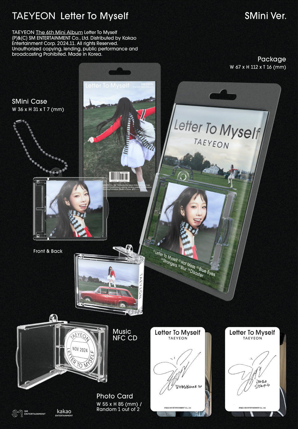 TAEYEON 6th Mini Album 'Letter To Myself' (SMINI Version)
