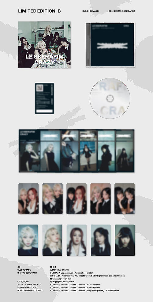 SALE] LE SSERAFIM - Japanese Album CRAZY (LIMITED B)