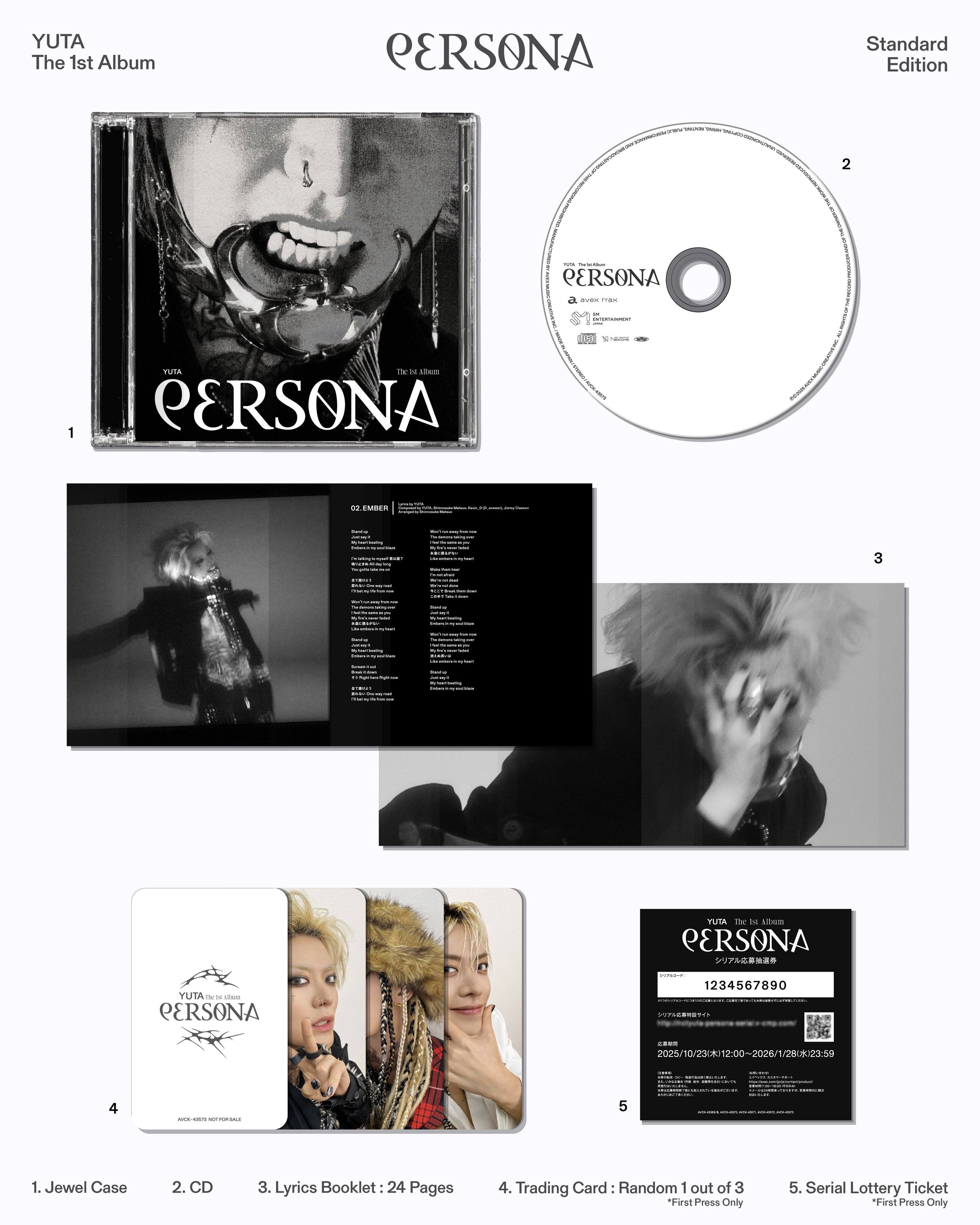 SALE] YUTA - 1st Full Album 'PERSONA' (Regular Edition)
