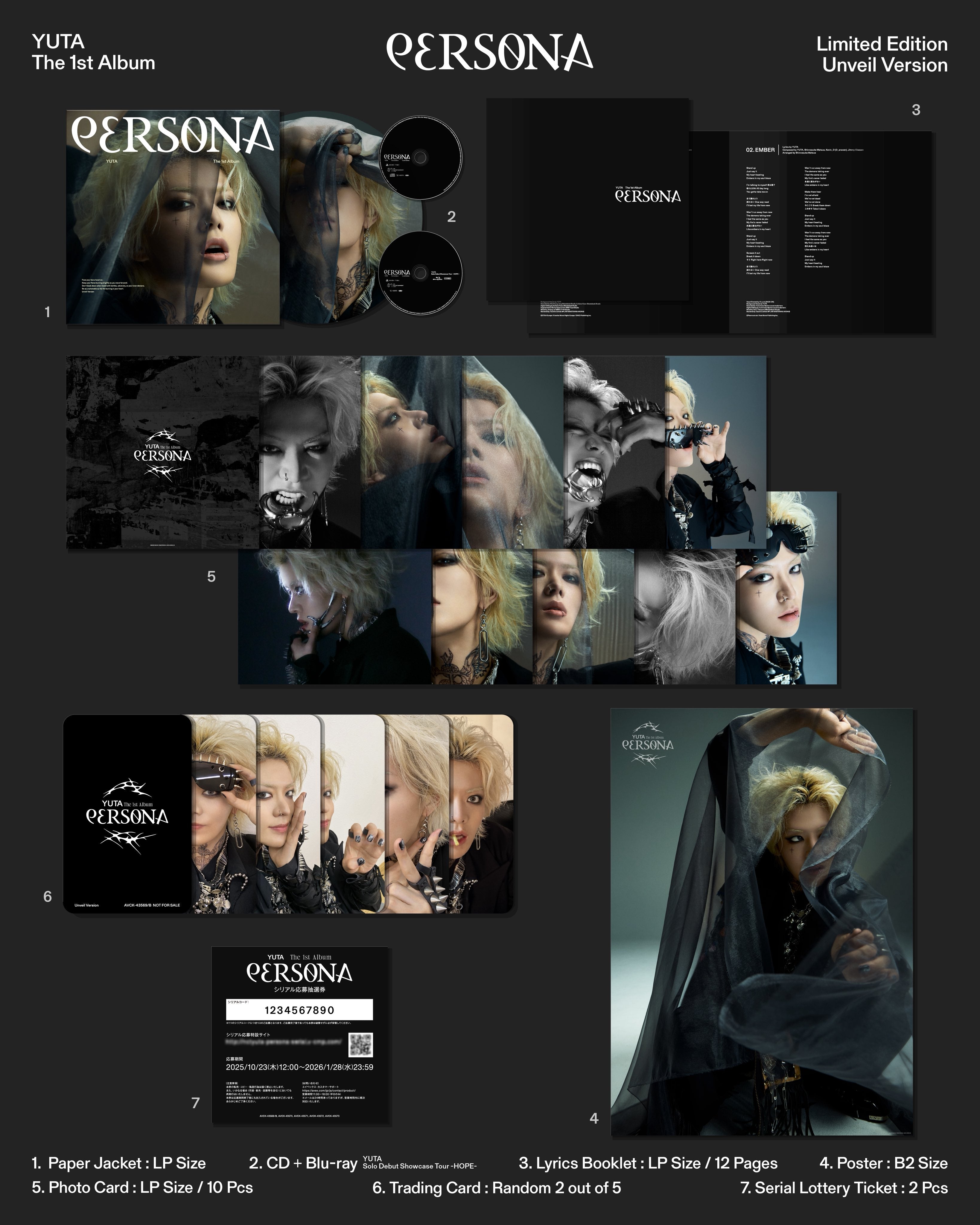 PRE-ORDER] YUTA - 1st Full Album 'PERSONA' (UNVEIL Version