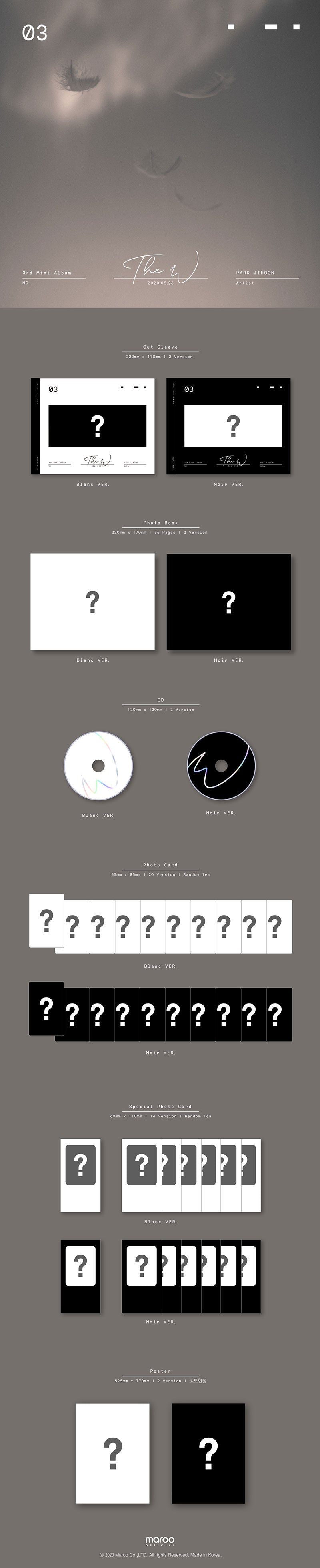 PARK JIHOON - 3rd Mini Album ‘THE W’