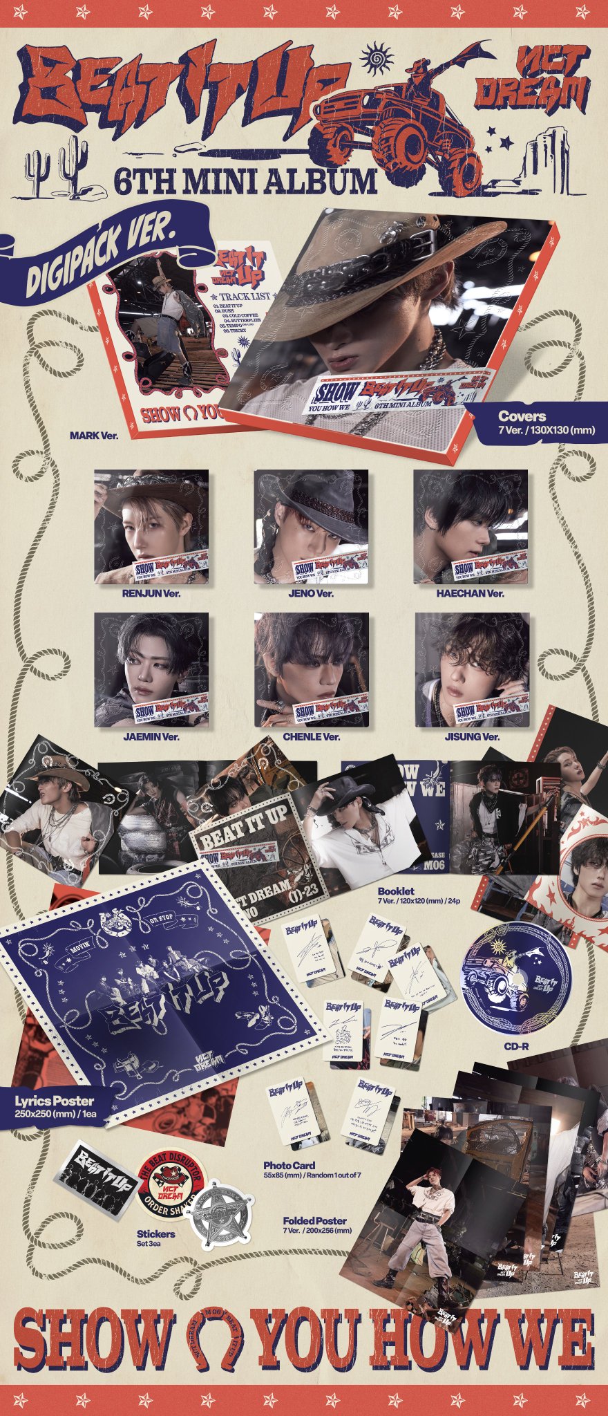 NCT DREAM - 6th Mini Album 'Beat It Up' (Digipack Ver.)