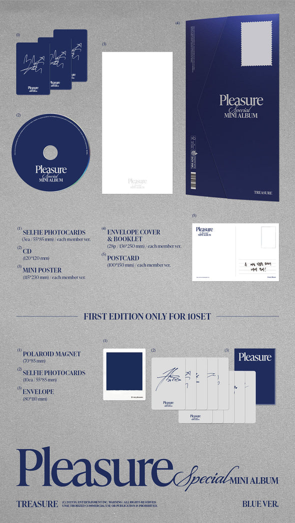 [PRE-ORDER] TREASURE - Special Mini Album ‘Pleasure’ (Blue Ver)