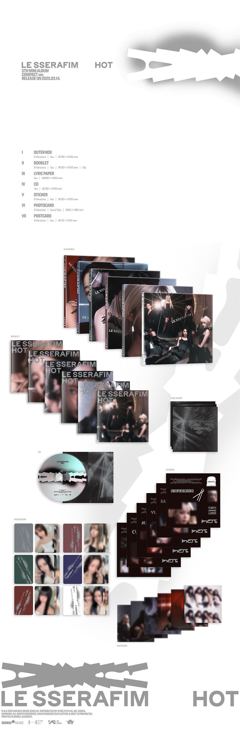 LE SSERAFIM - 5th Mini Album (Compact)