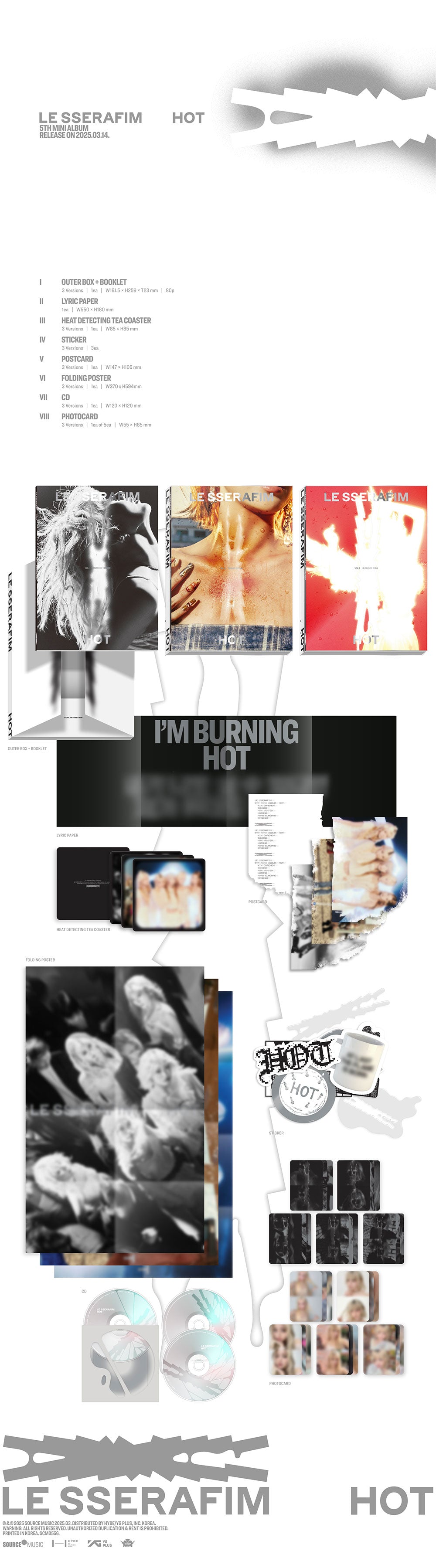 LE SSERAFIM - 5th Mini Album ‘HOT’