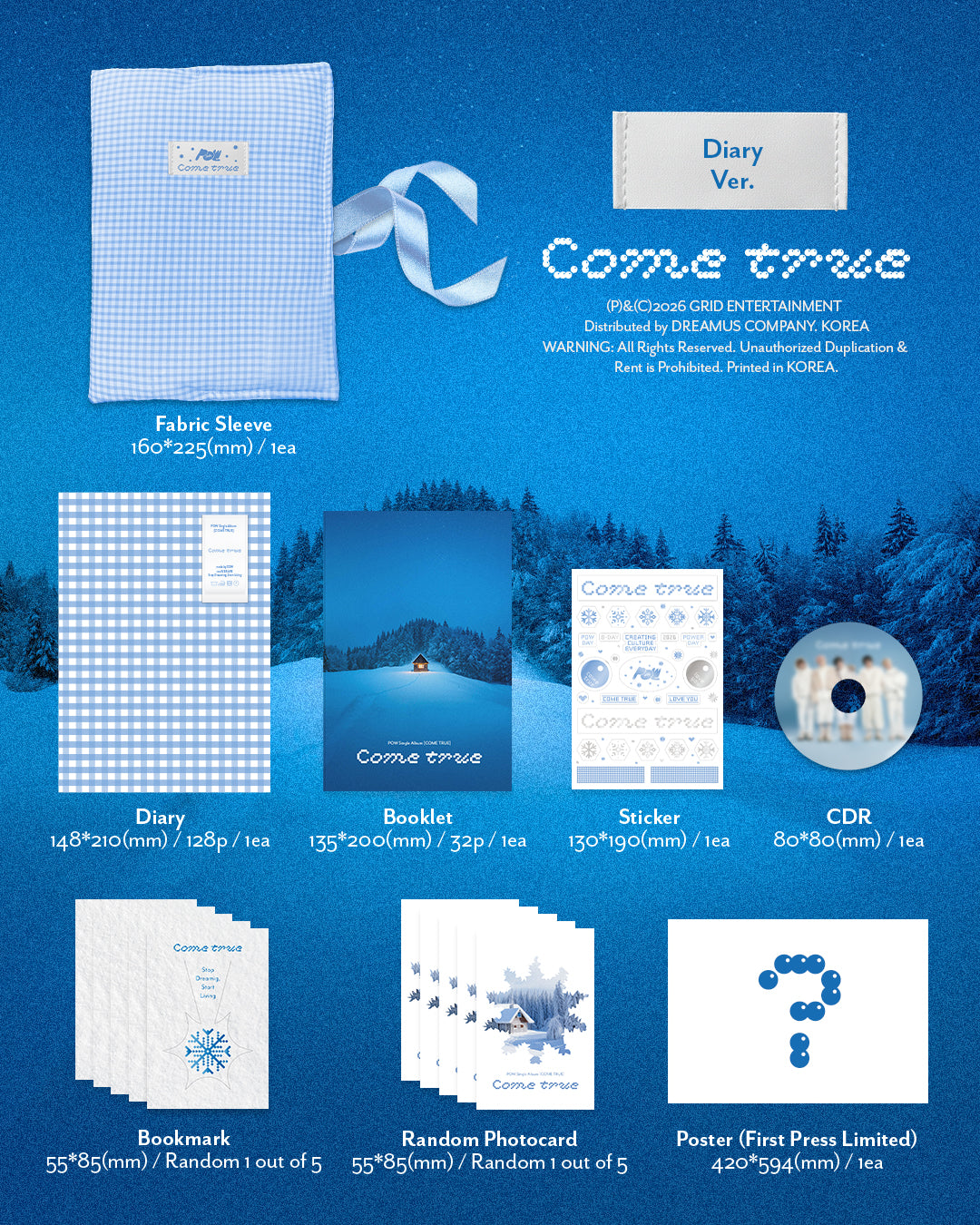 POW - Single Album [COME TRUE] Diary Ver.
