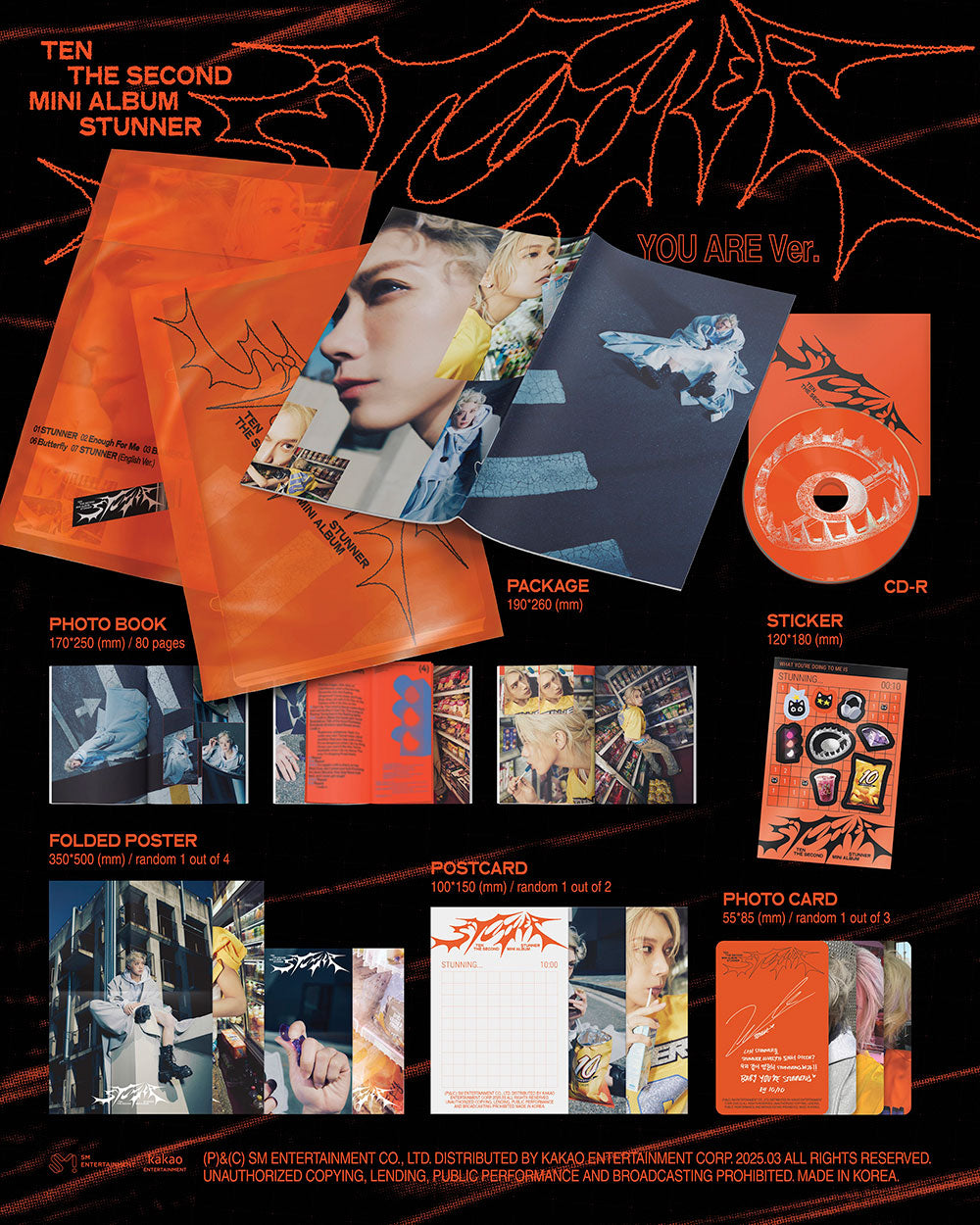 TEN - 2nd Mini Album STUNNER (YOU ARE / Packbook Ver)
