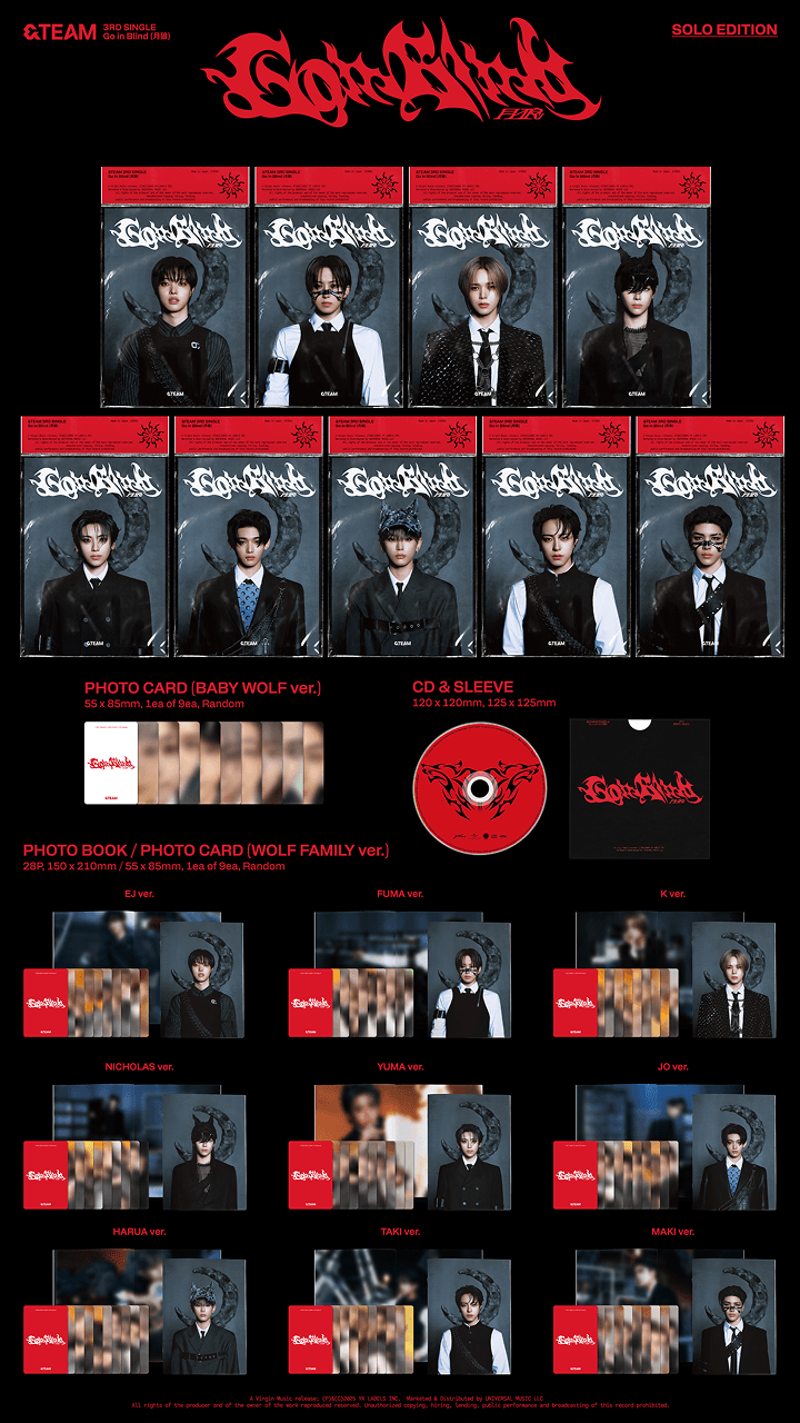 &TEAM - 3rd Single Album ‘Go in Blind’ (SOLO Edition)