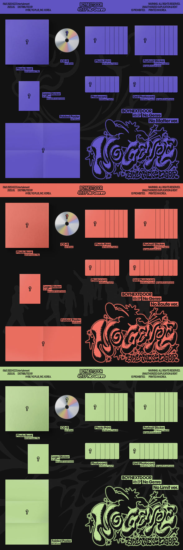 [PRE-ORDER] BOYNEXTDOOR - 4th EP ‘No Genre’ (Standard)