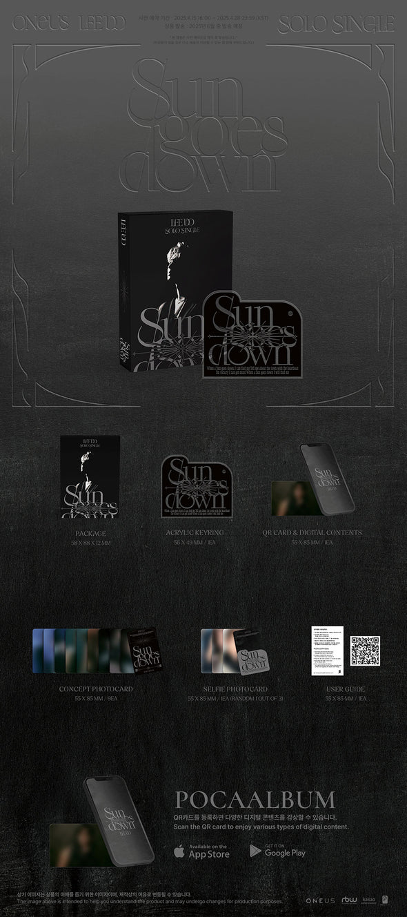 [PRE-ORDER] LEEDO (ONEUS) - Solo Single ‘Sun Goes Down’ (POCA ALBUM)