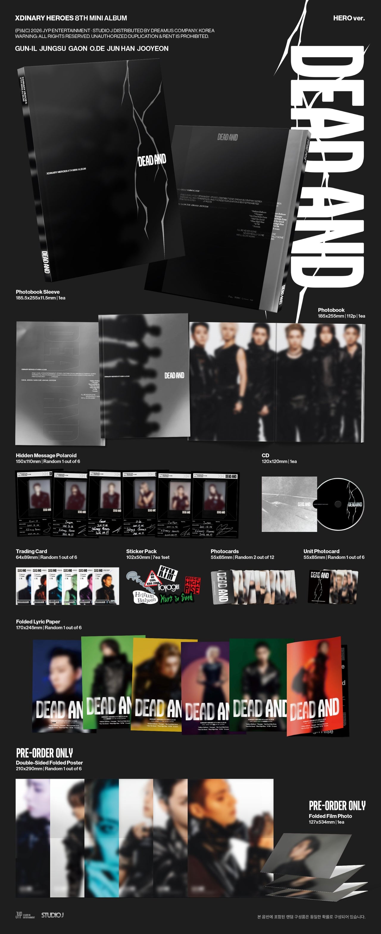 XDINARY HEROES - 8th Mini Album ‘DEAD AND’ (Photobook)