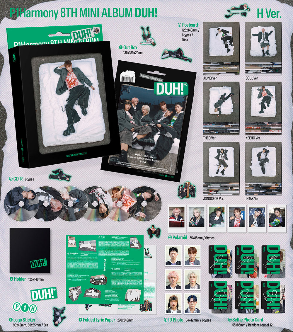 P1Harmony - 8th Mini Album ‘DUH!’ (H/Compact Ver.)