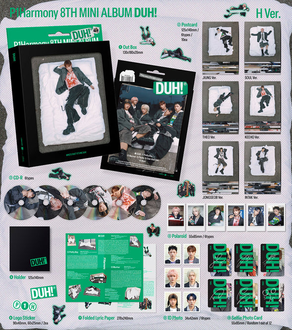 [PRE-ORDER] P1Harmony - 8th Mini Album ‘DUH!’ (H/Compact Ver.)