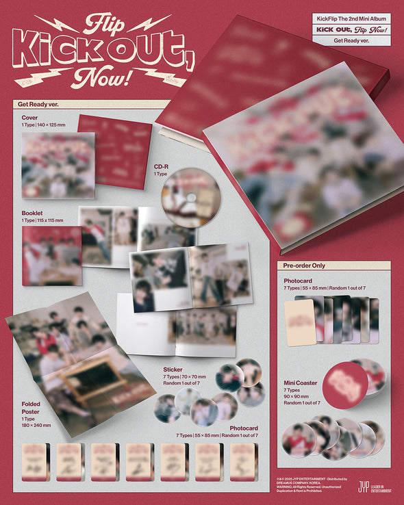 [PRE-ORDER] KickFlip - 2nd Mini Album ‘Kick Out, Flip Now!’ (Get Ready/Digipack Ver)