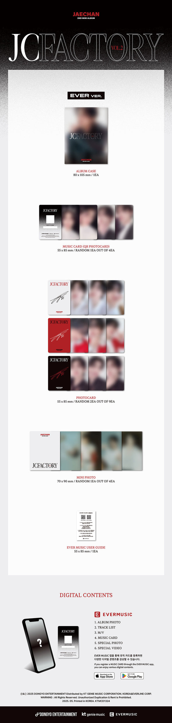 [PRE-ORDER] JAECHAN - 2nd Mini Album ‘JFACTORY Vol 2’ (Ever Ver)