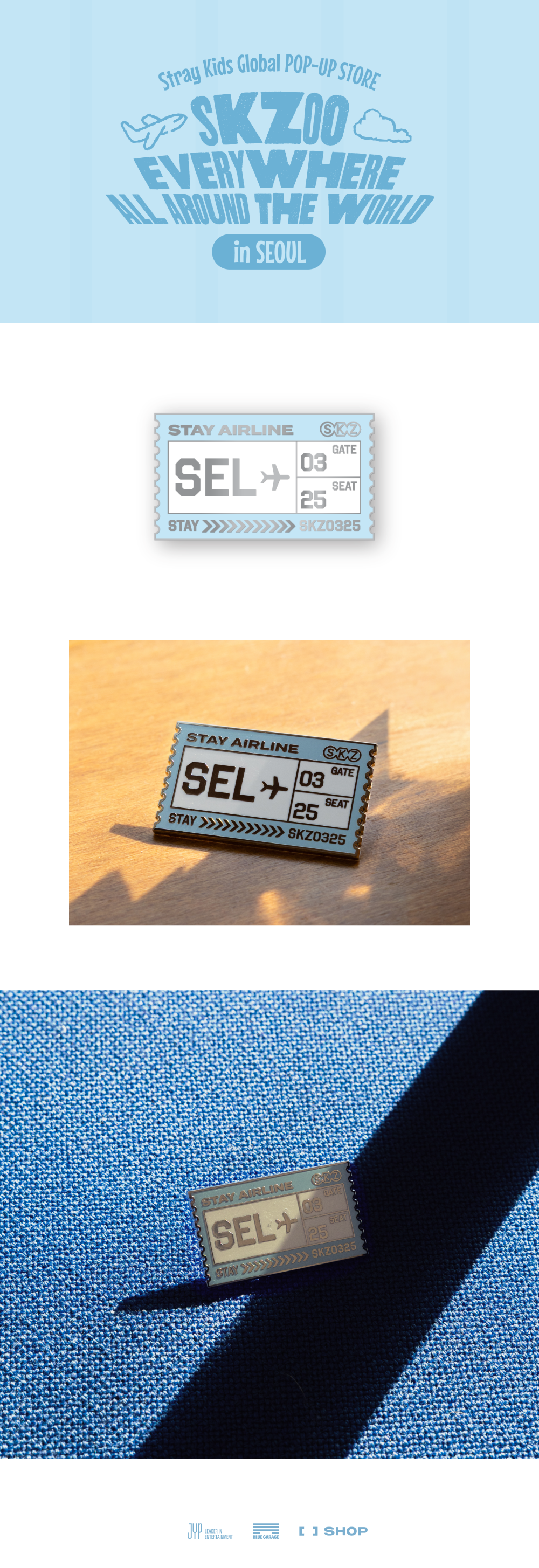 [PRE-ORDER] SKZOO Everywhere All Around The World - Metal Badge Seoul Ver