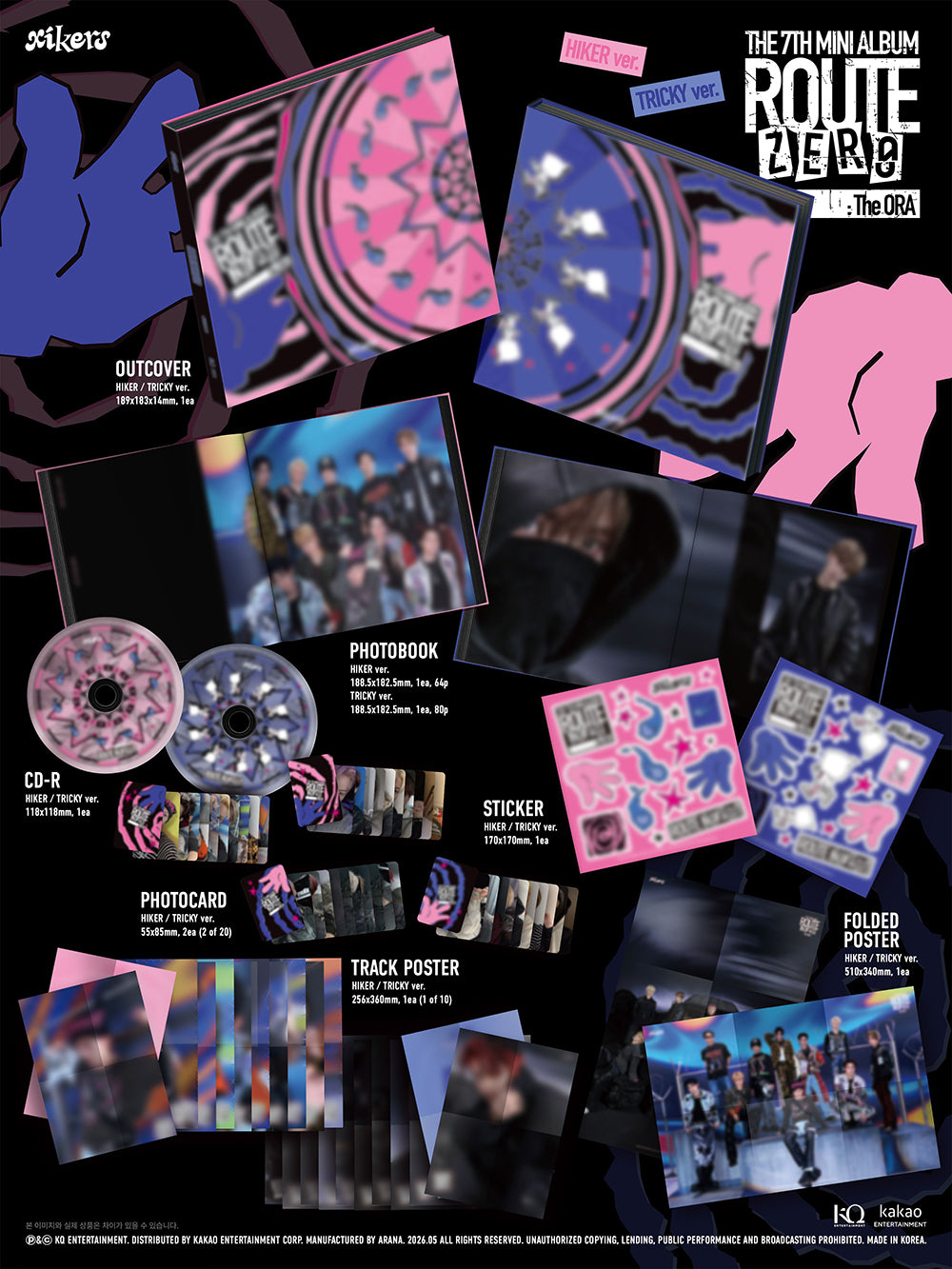 [PRE-ORDER] XIKERS - 7th Mini Album 'ROUTE ZERO: The Ora' (Photobook Ver)
