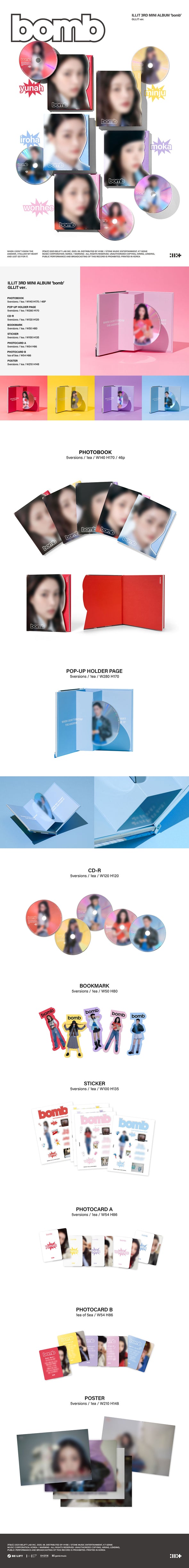 [PRE-ORDER] ILLIT - 3rd Mini Album ‘BOMB’ (GLLIT Version)