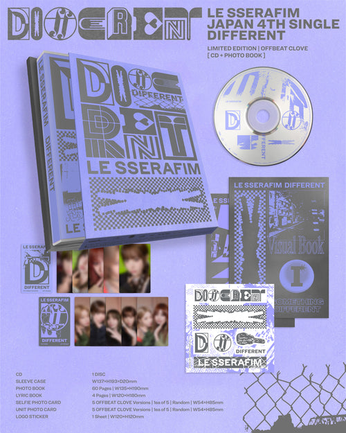[PRE-ORDER] LE SSERAFIM - 4th Japanese Single ‘DIFFERENT’ (Limited Edition)