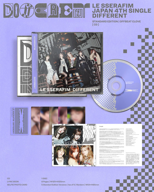 LE SSERAFIM - 4th Japanese Single ‘DIFFERENT’ (Standard Edition)