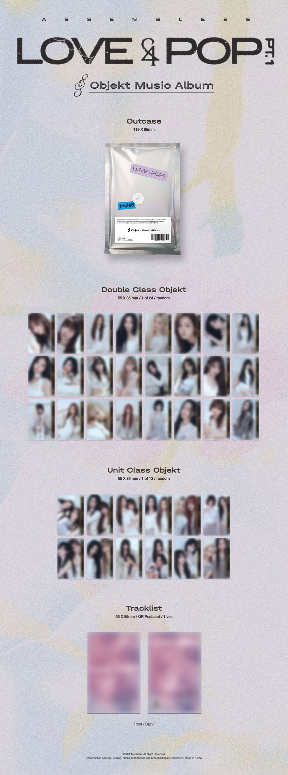 [PRE-ORDER] TRIPLES - 'LOVE&POP' PT.1 (Objekt Music Album ver)
