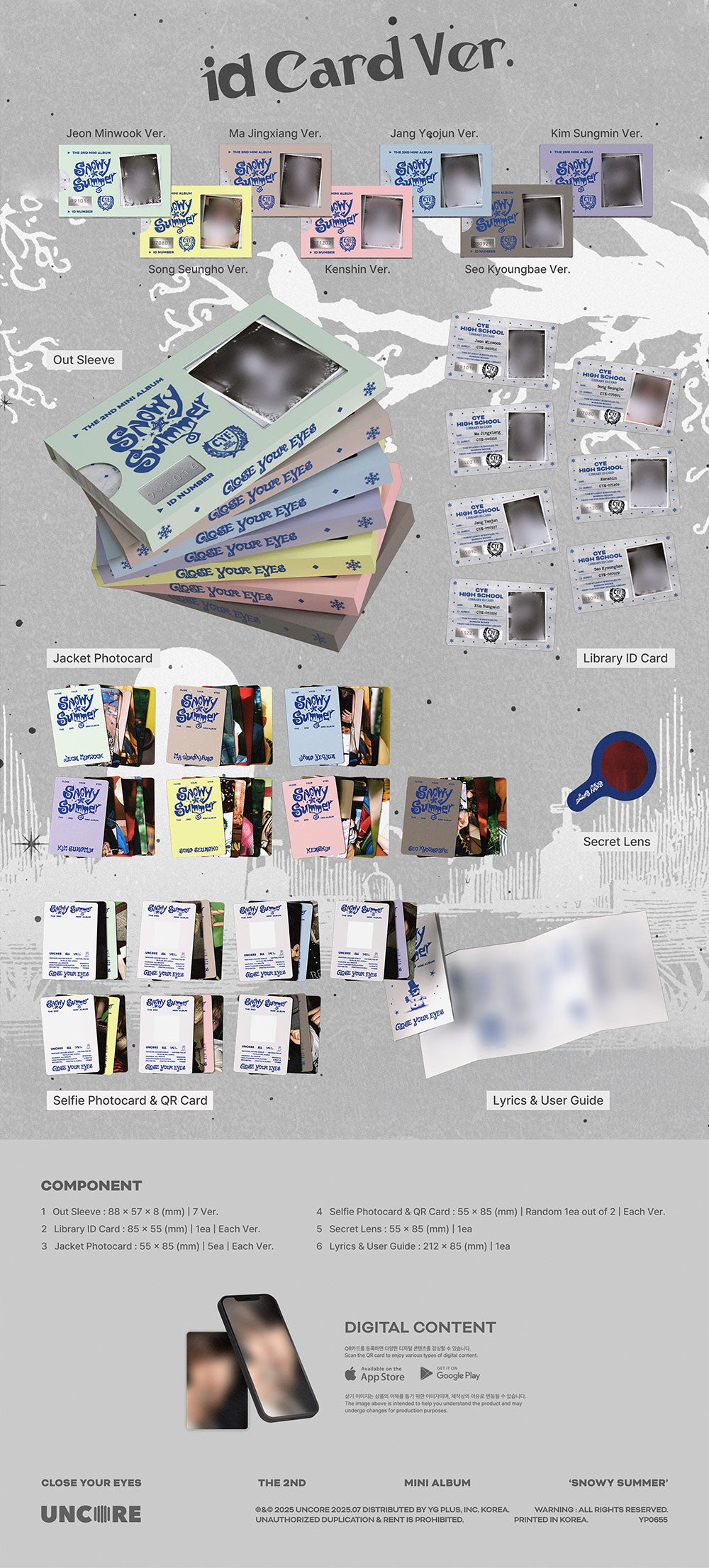 CLOSE YOUR EYES - 2nd Mini Album ‘Snowy Summer’ (ID Card/Pocaalbum Ver.)