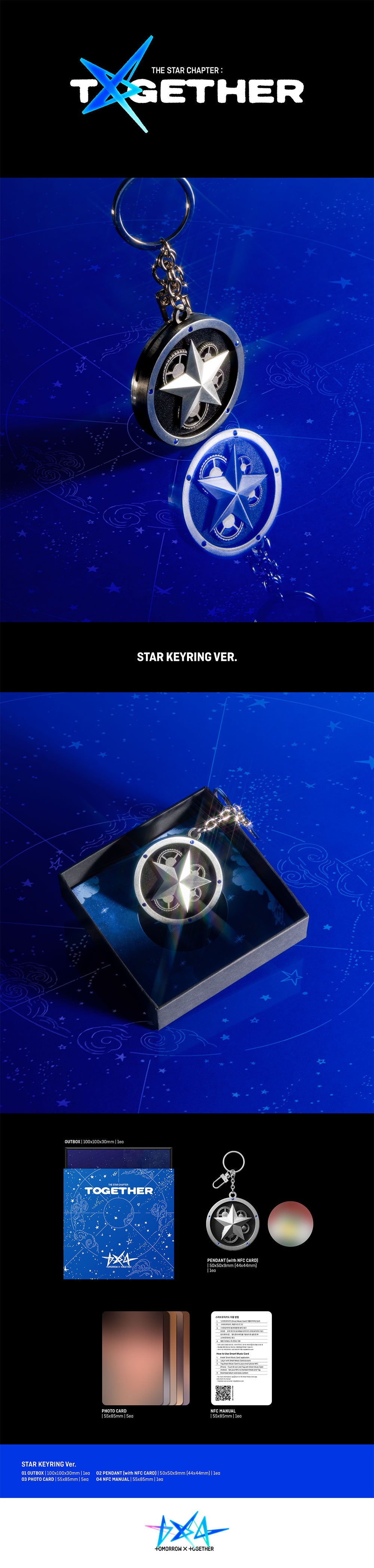 [PRE-ORDER] Tomorrow X Together (TXT) - The Star Chapter: Together (Star Keyring Ver.)