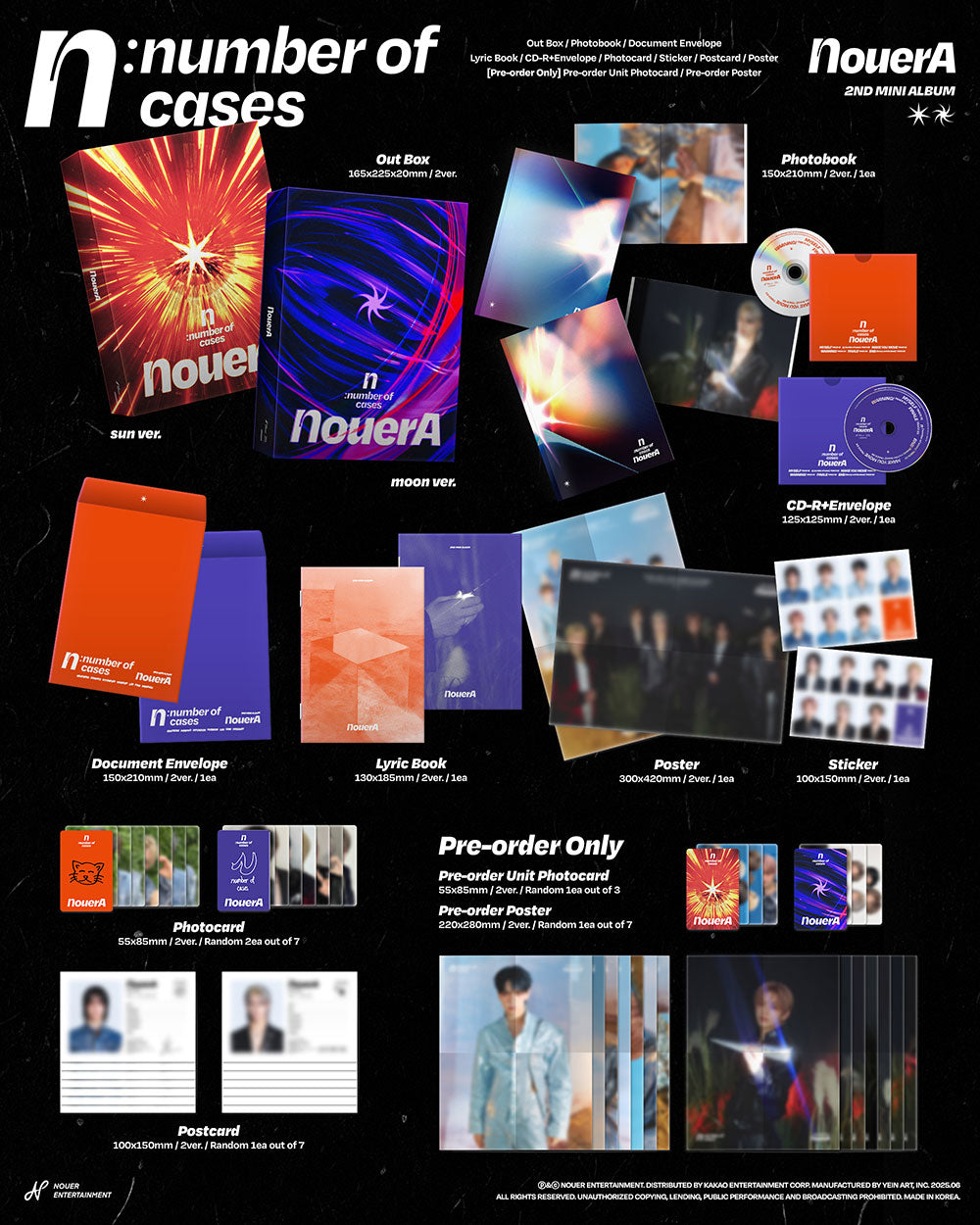 NOUERA - 2nd Mini Album 'N: number of cases’ (Standard)