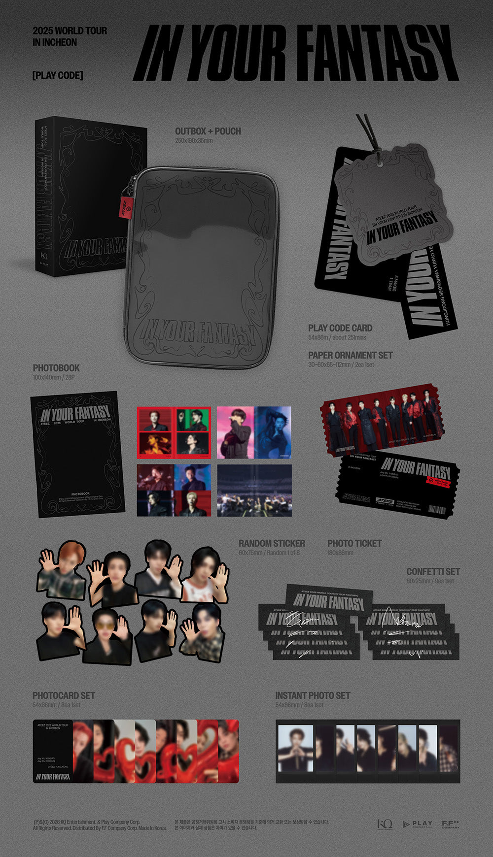 [PRE-ORDER] ATEEZ - 2025 World Tour “IN YOUR FANTASY” Incheon (PLAY CODE)