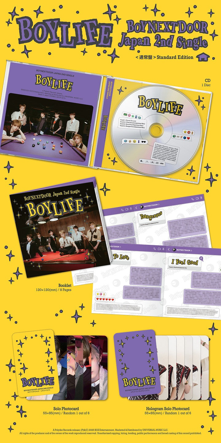 BOYNEXTDOOR - Japan 2nd Single Album 'BOYLIFE' (Standard