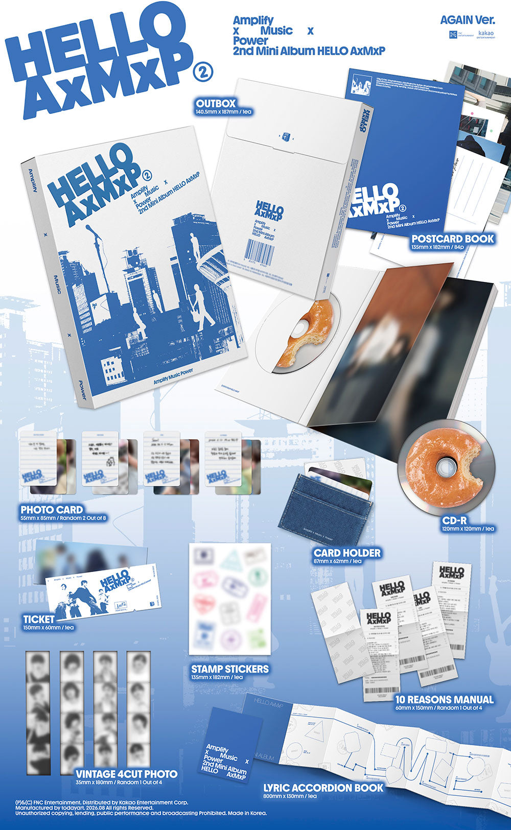 [PRE-ORDER] AxMxP - 2nd Mini Album ‘HELLO AxMxP’ (AGAIN ver.)