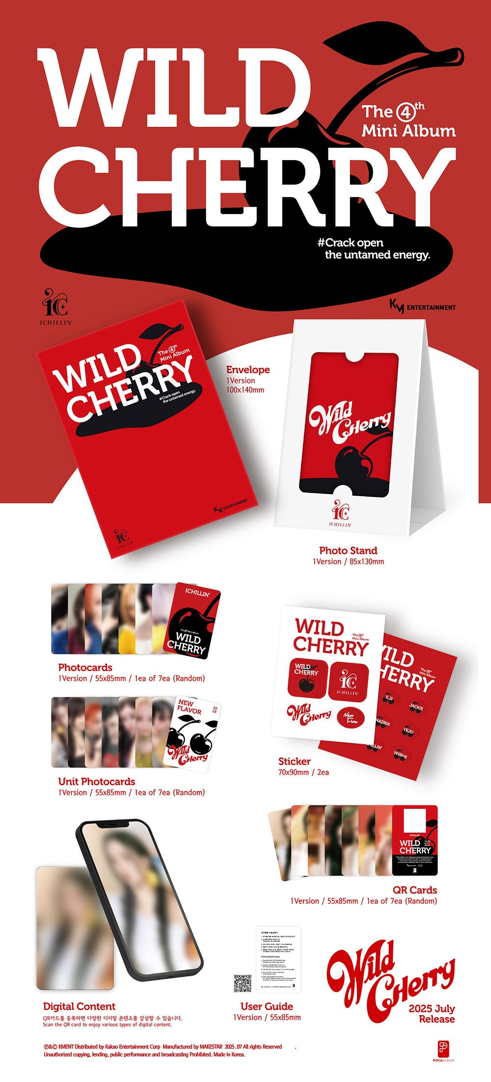 ICHILLIN’ - 4th Mini Album ‘Wild Cherry’ (POCA)