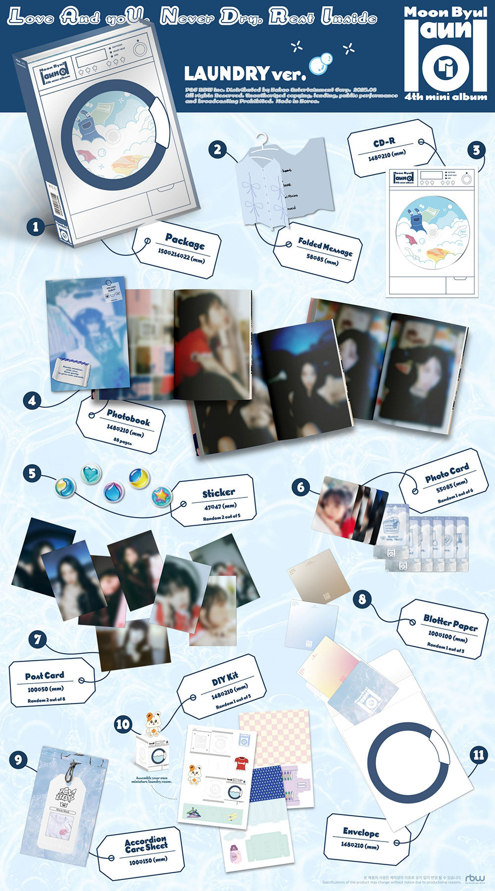 [PRE-ORDER] MOON BYUL - 4TH MINI ALBUM 'laundri' (LAUNDRY/PHOTOBOOK ver. )