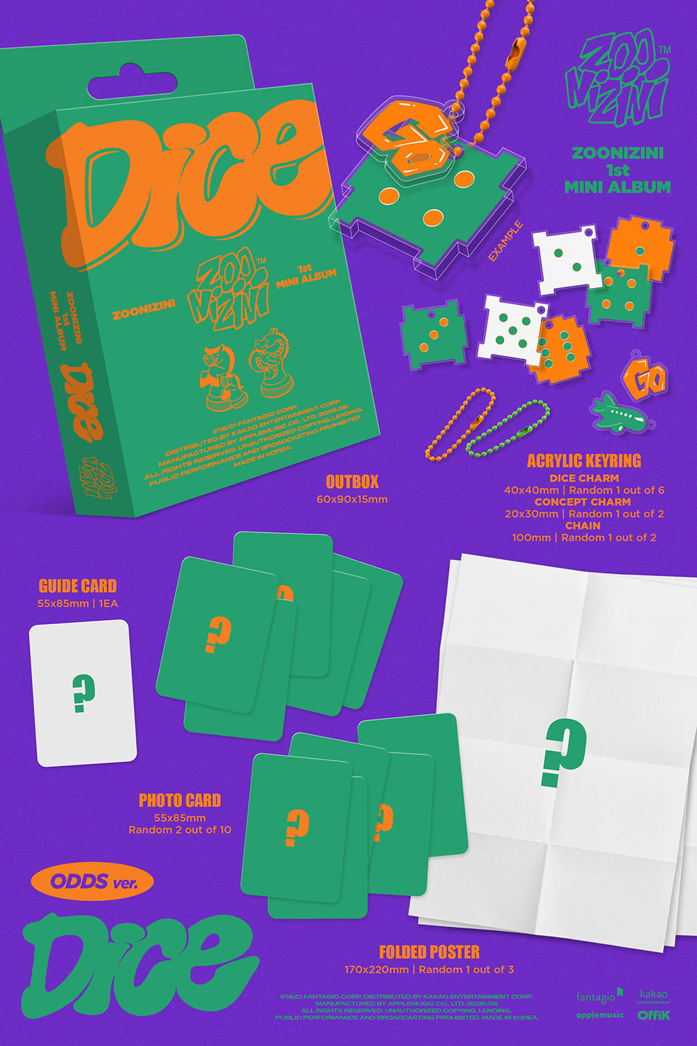 [PRE-ORDER] ZOONIJINI (ASTRO) - 1st Mini Album ‘DICE’ (ODDS Ver.)
