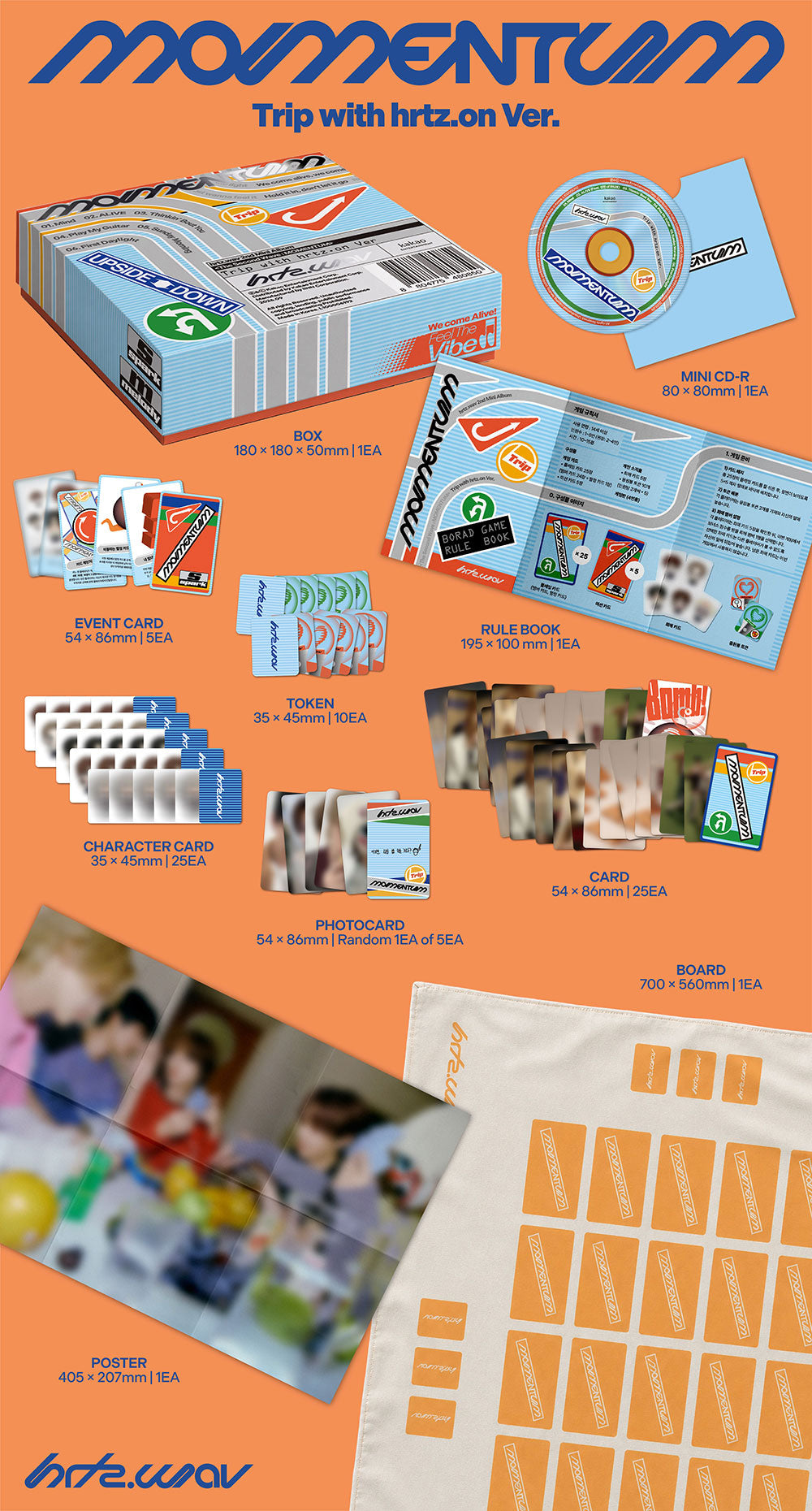 [PRE-ORDER] HRTZ.WAV (HeartsWave) - 2nd Mini Album ‘The Second Wave : Momentum’ (TRIP WITH HRTZ.ON VER.)