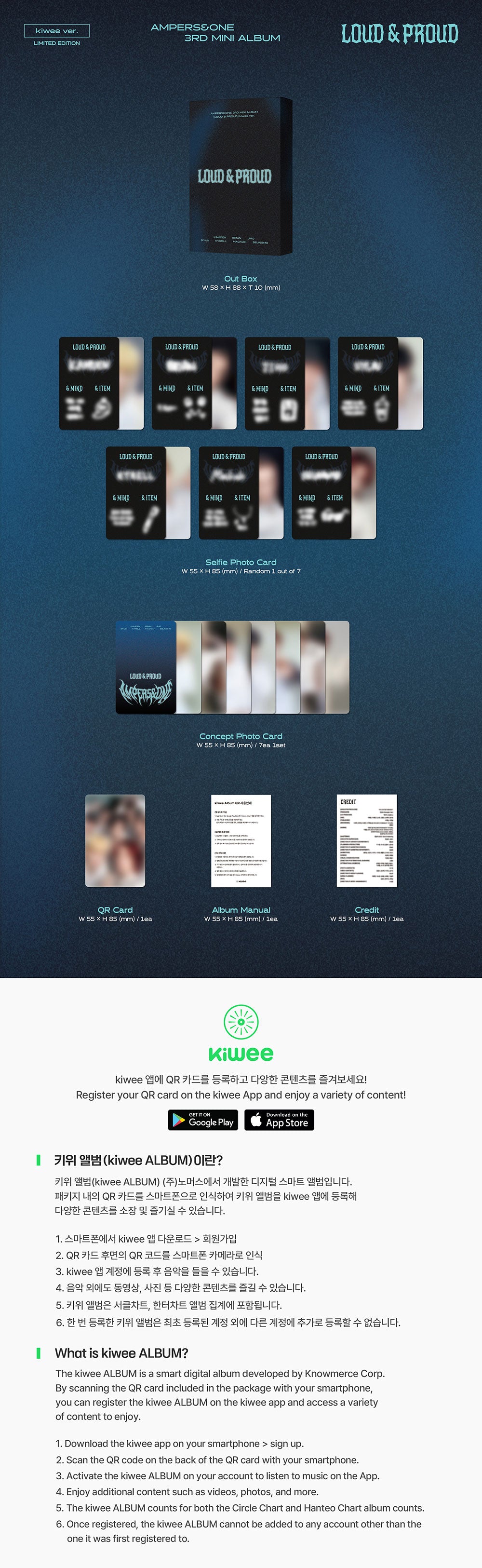 [PRE-ORDER] AMPERS&ONE - 3rd Mini Album ‘LOUD & PROUD’ (KIWEE/LIMITED Ver)
