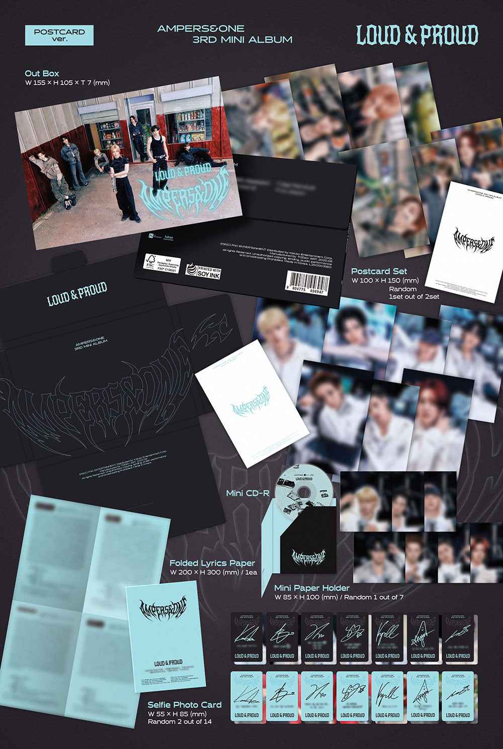 [PRE-ORDER] AMPERS&ONE - 3rd Mini Album ‘LOUD & PROUD’ (POSTCARD Ver)