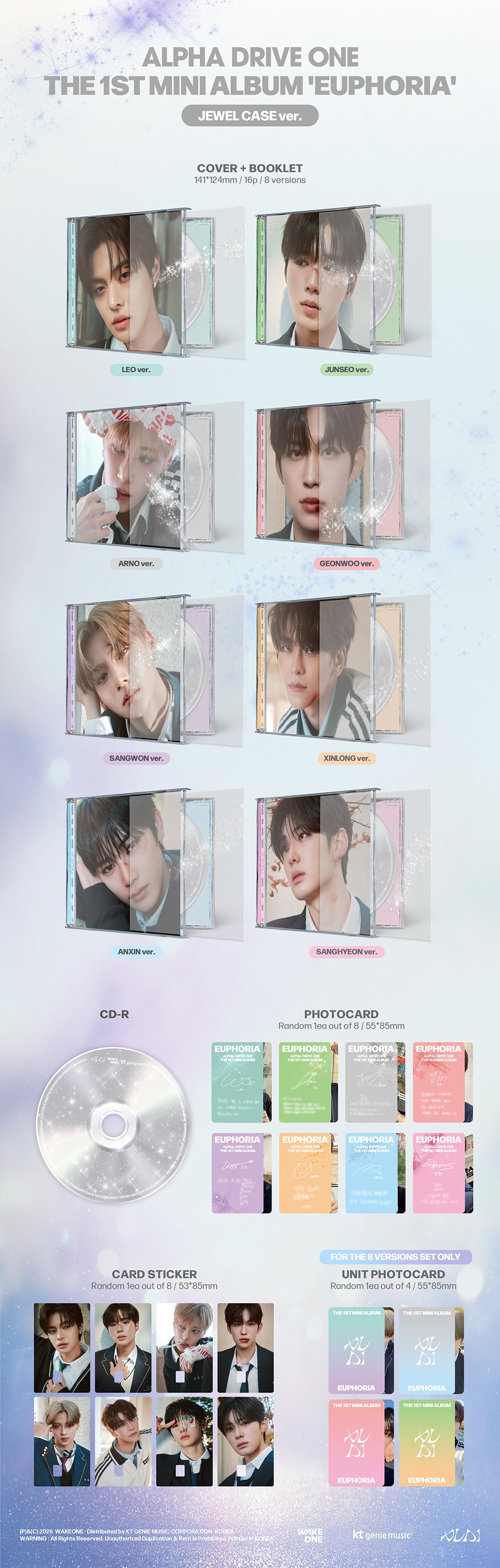 ALPHA DRIVE ONE - 1st MINI ALBUM 'EUPHORIA' (Jewel Case)