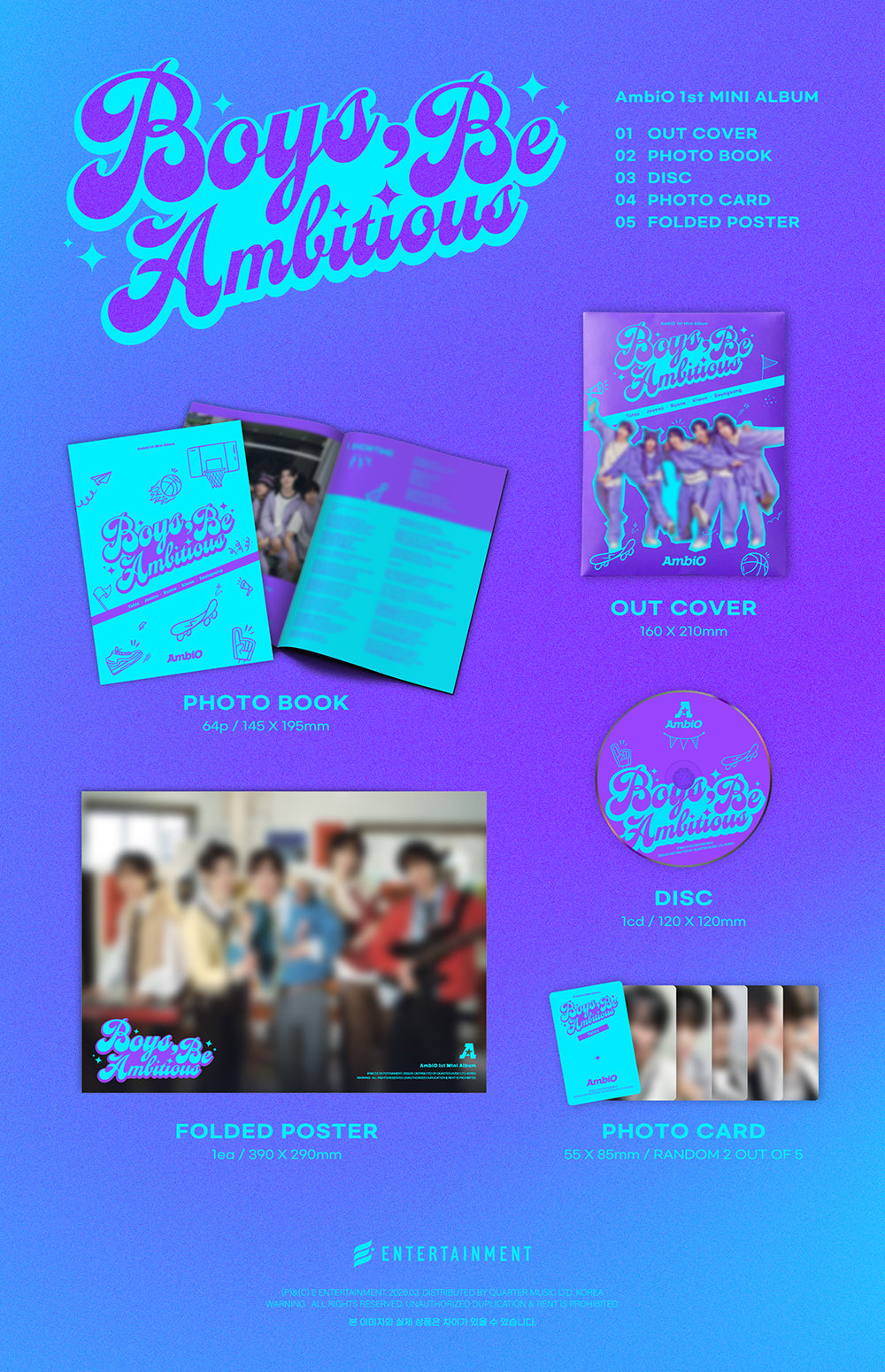 [SALE] AmbiO - 1st Mini Album 'Boys Be Ambitious'