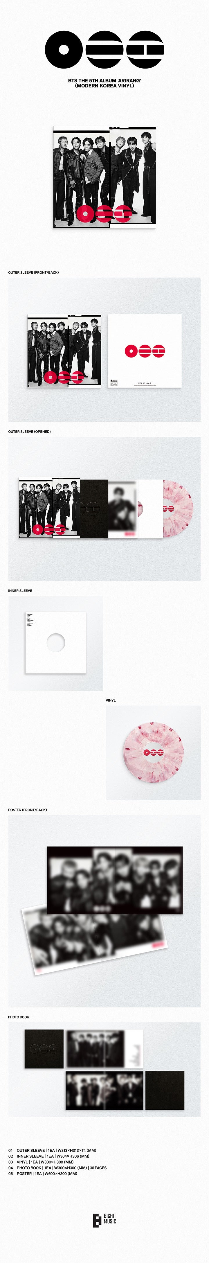 BTS - The 5th Album 'ARIRANG' (MODERN KOREA Vinyl)