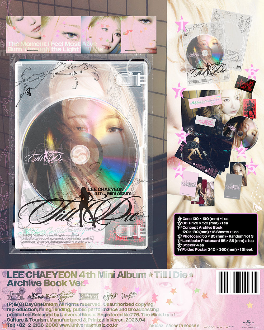 LEE CHAEYEON - 4th Mini Album ‘Till I Die’ (Archive Book ver.)