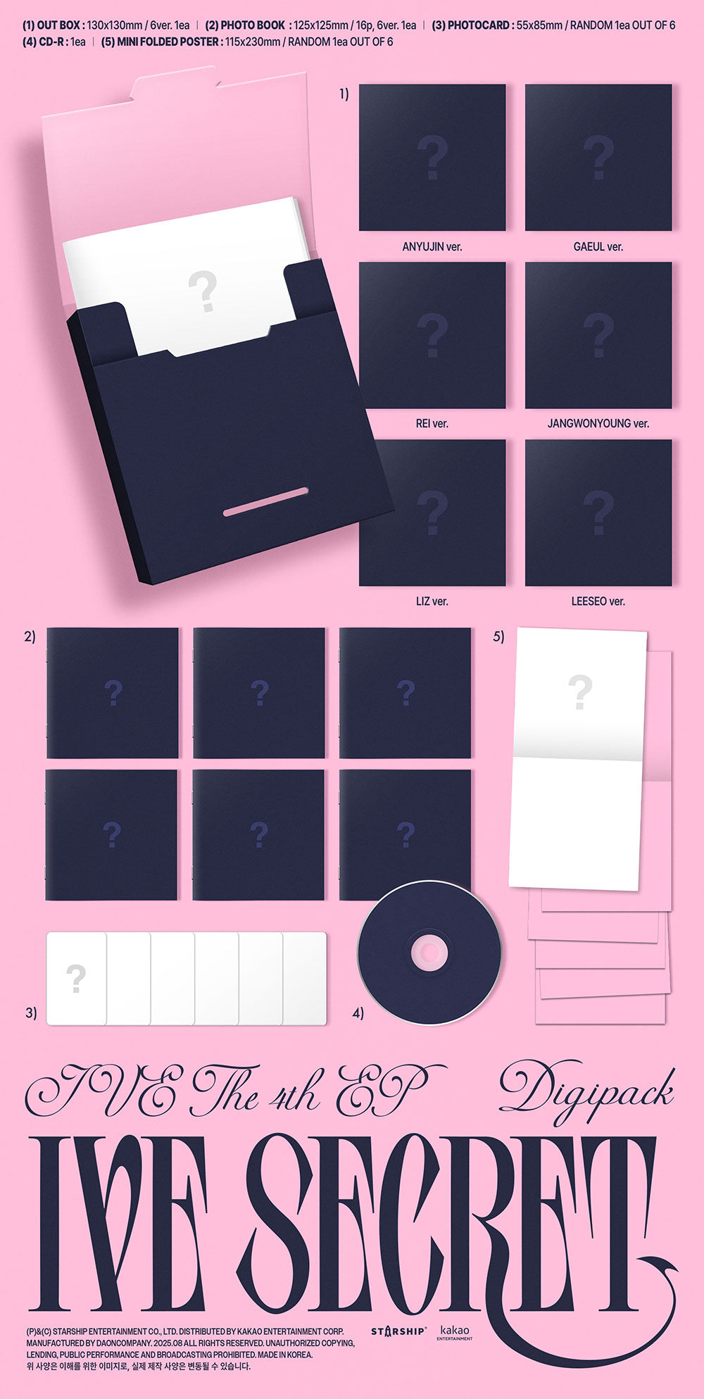 [PRE-ORDER] IVE - THE 4th EP 'IVE SECRET' (JEWEL CASE VER)