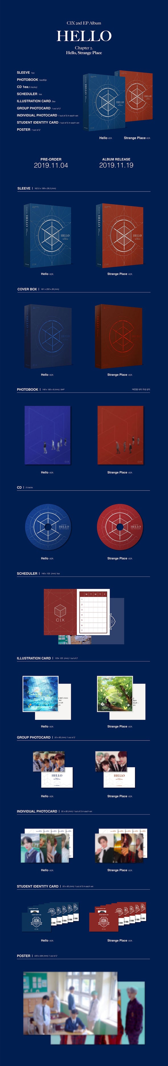 CIX - 2nd EP ‘HELLO Chapter 2: Hello, Strange Place’