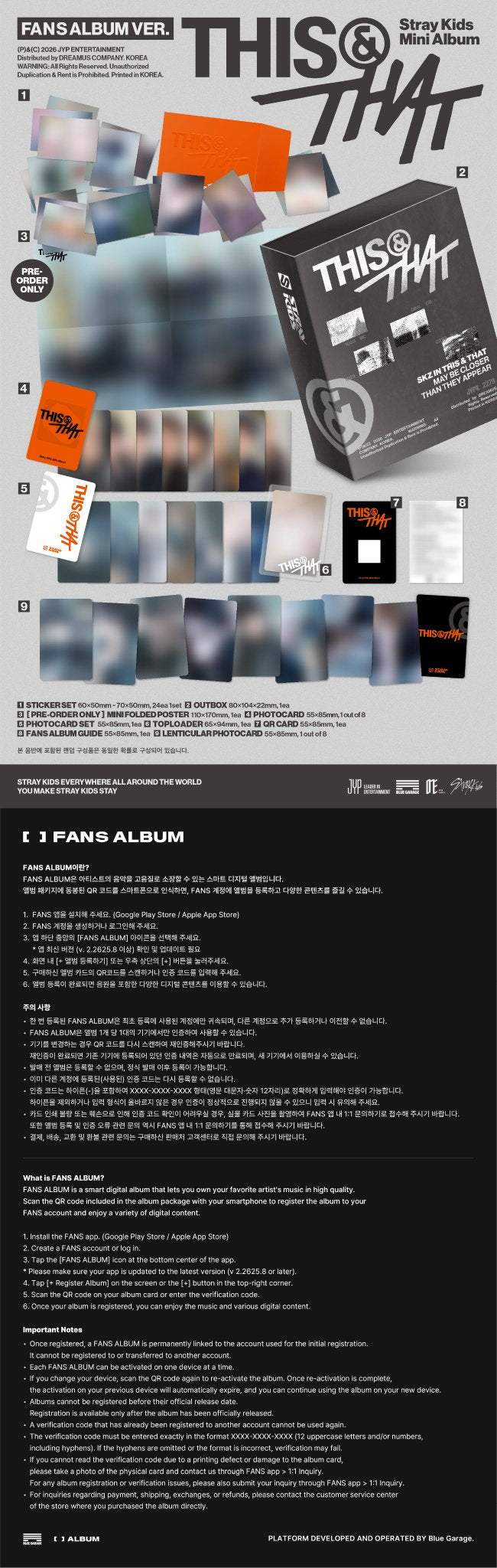 [PRE-ORDER] STRAY KIDS - Mini Album 'THIS & THAT' (FANS Album Ver)