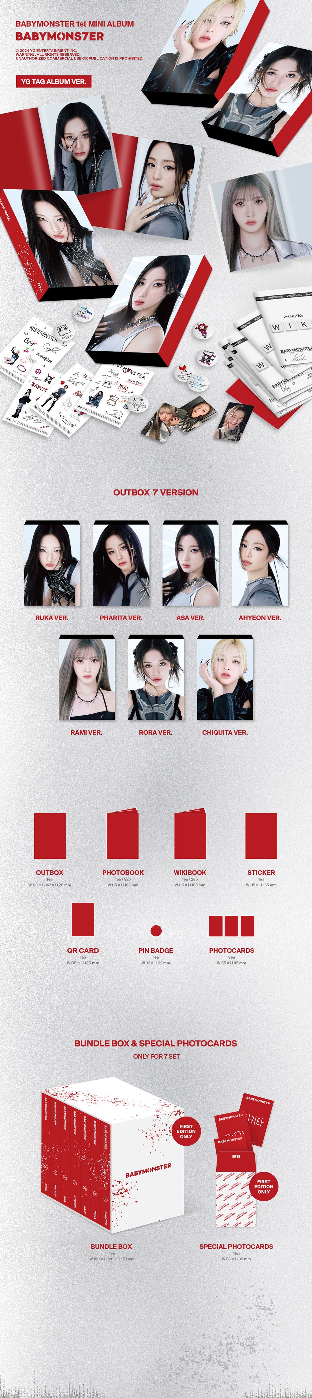 BABYMONSTER mmt 1st mini Album トレカ セット BABYMONSTER - 1st Mini Album (TAG ALBUM)
