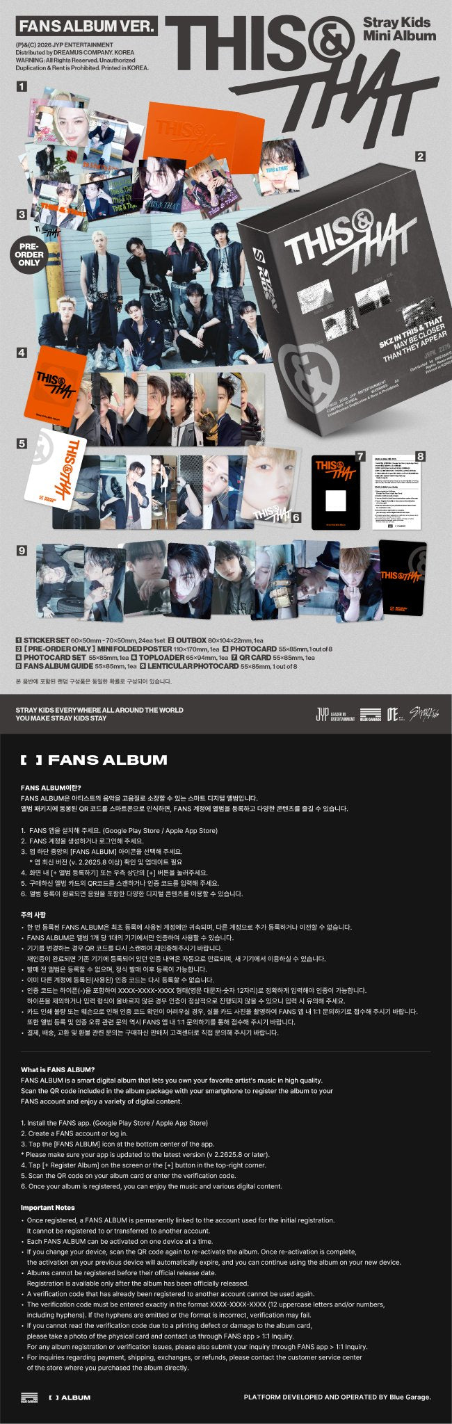 [PRE-ORDER] STRAY KIDS - Mini Album 'THIS & THAT' (FANS Album Ver)